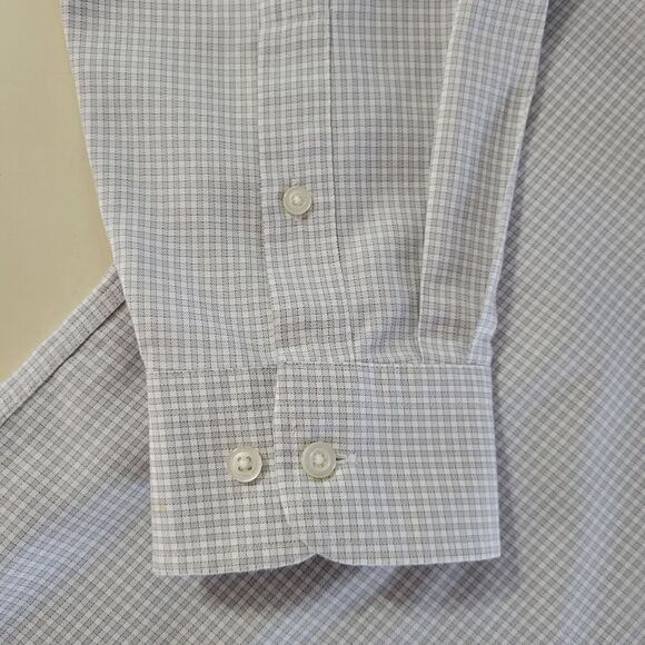 Joseph Abboud Modern Fit Spread Collar Dress Shirt, Gray Micro Check - Picture 9 of 12